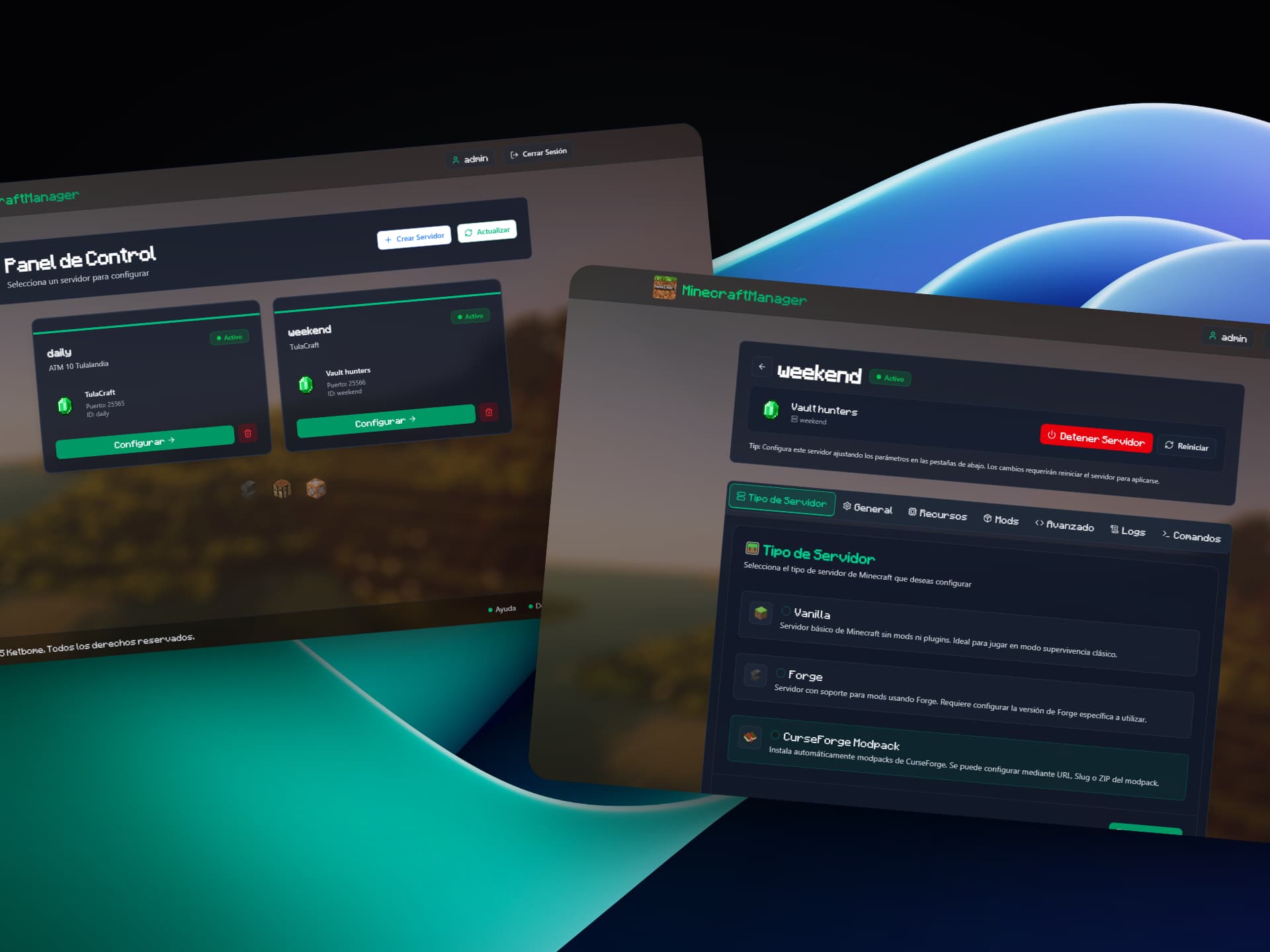 Minepanel - Gestor de Servidores Minecraft