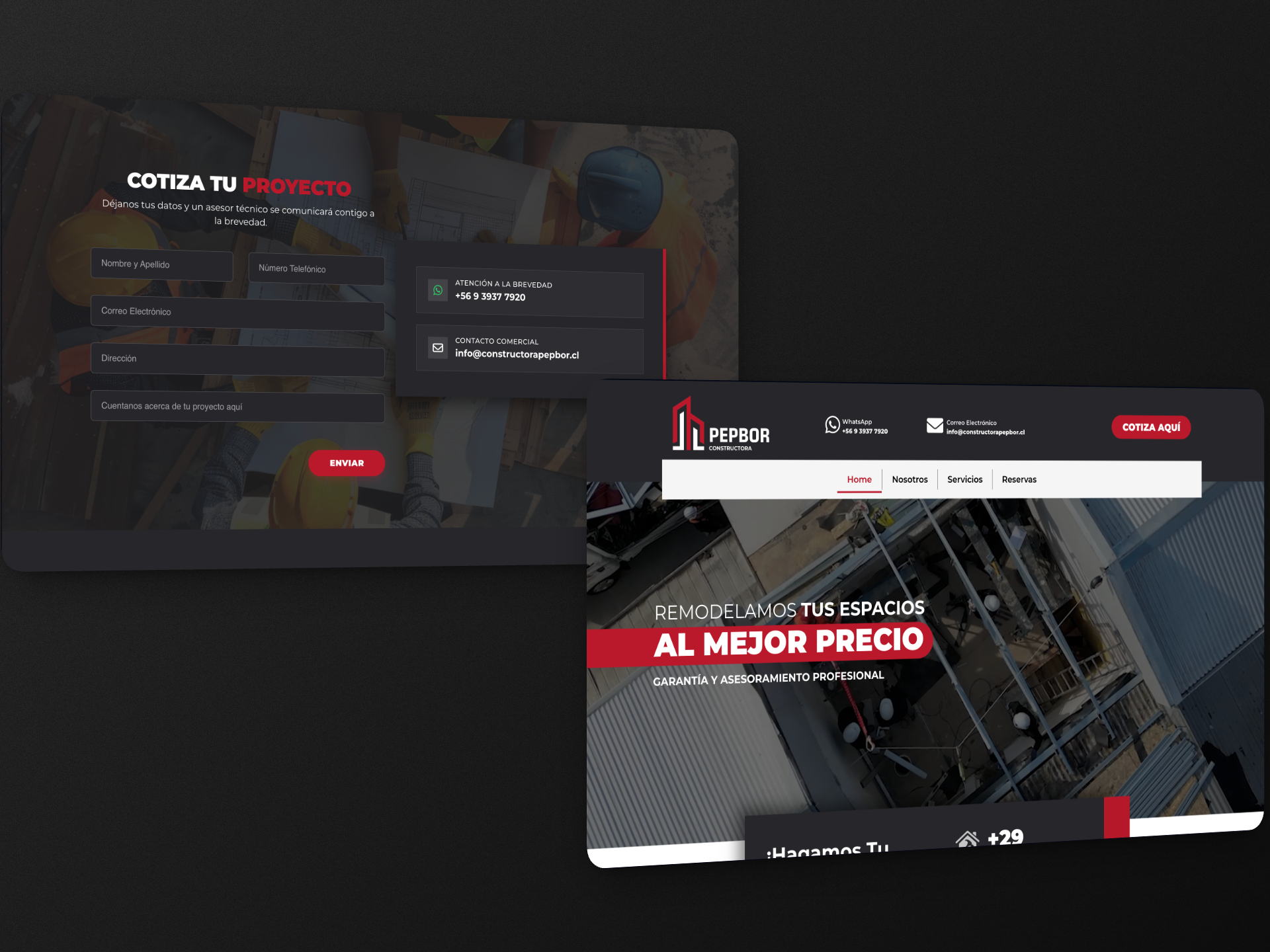 Sitio Web Constructora Pepbor