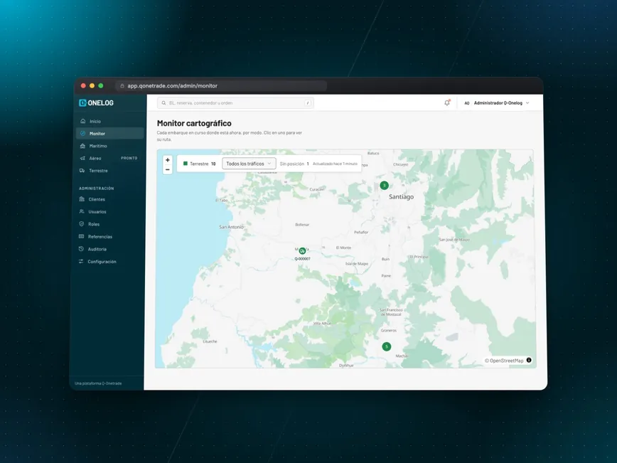 Q-One Platform - SaaS de Trazabilidad Logística Q-One Platform - SaaS de Trazabilidad Logística